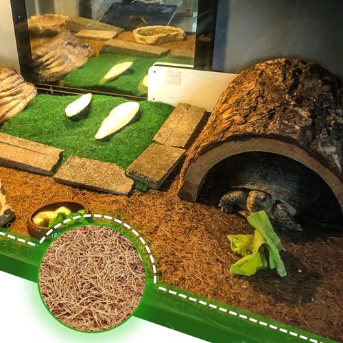 PINVNBY 4 Pieces Reptile Carpet,Bearded Dragon Natural Coconut Fiber Mat,Lizard Terrarium Liner Pads,Tortoises Bedding Supplies for Gecko Snake Chameleons(4 Sheets / 19.7x11.8x0.4inches)