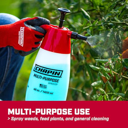 Chapin 10022 48-Ounce Handheld Multi-Purpose Value-Pack Pump Sprayer for Fertilizers, Herbicides and Pesticides, 2-Pack, Translucent White - size: 48oz, 2 pack