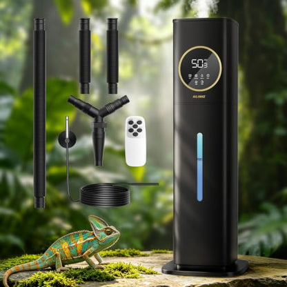 Humidifier for Plants Indoor, Reptile Fogger with Humidity Control - 2.1Gal/8L Cool Mist Humidifier with Humidity Probe/Expandable Hose, Terrarium, Greenhouse, Grow Tent, Houseplants, Reptiles