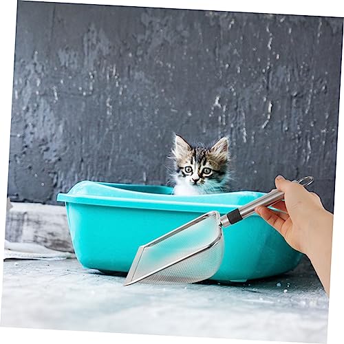 BESPORTBLE Metal Cat Litter Scoop Reptile Litter Shovel Comfortable Handle Deep Sifting Design for Easy Waste Cleanup Terrariums