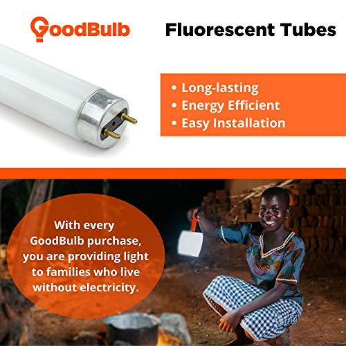 GoodBulb 32-Watt 48-Inch T8 Fluorescent Light Bulb 5700K Daylight White Color Medium Bi-Pin Base 3100 Lumens 88 CRI 24000 Life Hours Instant/Programmed Start Pack of 30 - color: 5700k