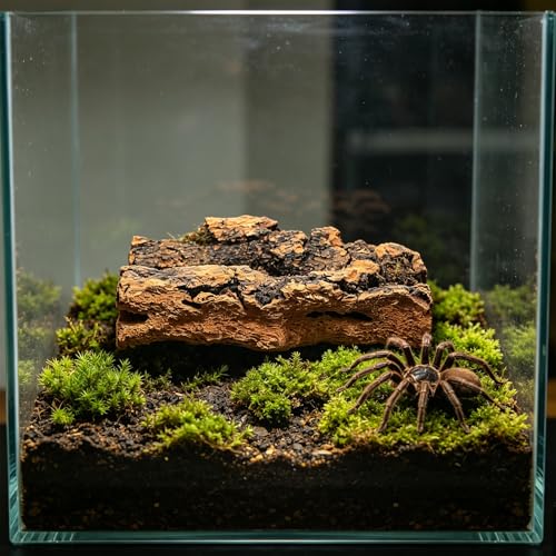 NUOBESTY 8 Pack Natural Reptile Cork Bark Pieces, Small Terrarium Cork Bark Hides for Lizards, Turtles, Snakes Shelter and Decoration Accessories