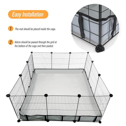DZWLKJ Guinea Pig Cage Liner Tarp Bottom Waterproof and Washable Base Also for Rabbits, Bunny, Chinchesillas, Hedgehog, Ferrets and Other Small Animals(36x36 inches) - size: C&C 3x3(36x36 inches)