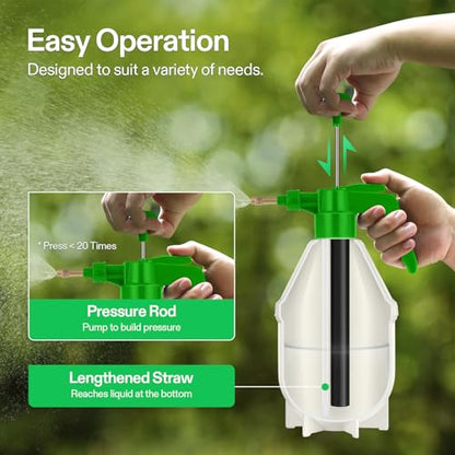 VIVOSUN 27oz Pump Sprayer, Handheld Garden Water Sprayer Bottle with Adjustable Brass Nozzle, for Spraying Plants, Flowers, Weeds and Cleaning, Green - color: Green, size: 27oz