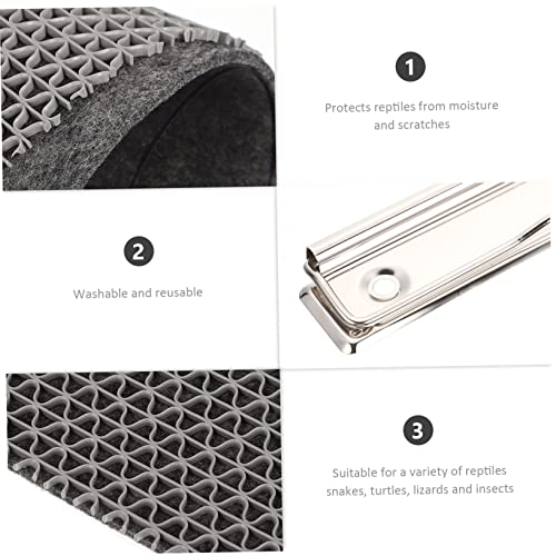Totority Reptile Terrarium Carpet Reptile Pad Moisturizing Liner Snake Turtle Bedding Easy to Clean