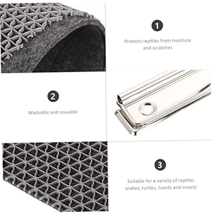 Totority Reptile Terrarium Carpet Reptile Pad Moisturizing Liner Snake Turtle Bedding Easy to Clean