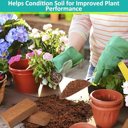 Legigo 10 Pack Premium Coco Coir Brick for Plants- 100% Organic Compressed Coconut Coir Bricks Starting Mix, Coco Coir Fiber Coconut Husk for Planting, Gardening, Potting Soil Substrate, Herbs - color: Pack of 10