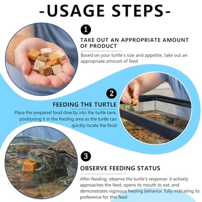 Freeze-Dried Chicken, Duck, Beef & Salmon for Turtles Treats| 3 oz Canister of Premium Protein Turtle Food | Natural Diet for Aquatic Turtles, Red Eared Sliders & Tortoises (3 oz)