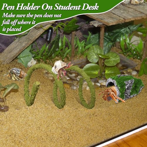 2Pcs Hermit Crab Climbing Toys Set, 39.4 in Bendable Hermit Crab Supplies, Reptile Vine Plus Reptile Hide Cave,Terrarium Accessories for Gecko Frogs Snake Habitat - color: Cave