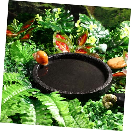 4pcs Reptile Food Bowls Smooth Plastic Drinking Dish for Tortoise Lizard Amphibian Feeding Safe Easy to Clean Water Container for Pets