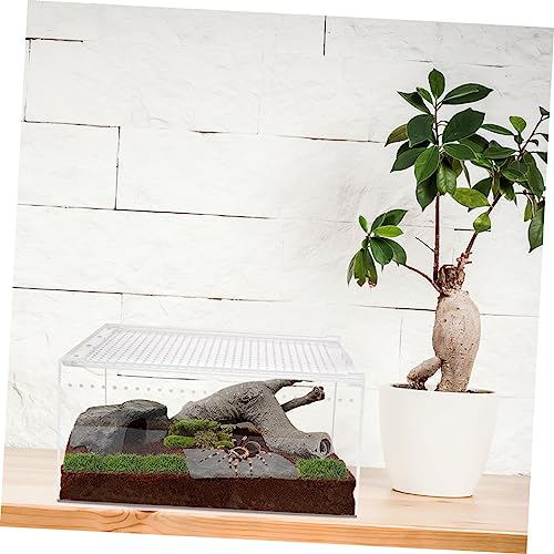 Toddmomy Leak Acrylic Snake Cage Reptile Breeding Box Ventilation for Tarantulas and