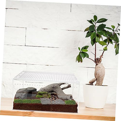 Toddmomy Leak Acrylic Snake Cage Reptile Breeding Box Ventilation for Tarantulas and