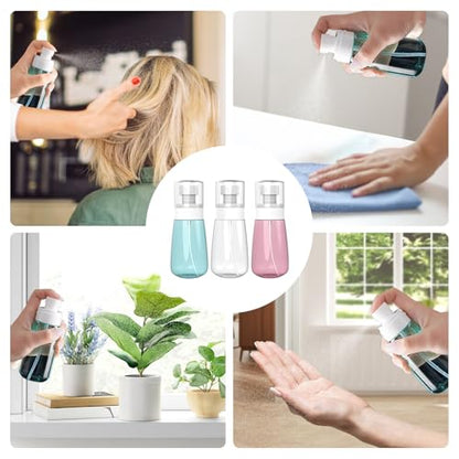 3 Pack Small Spray Bottle 1 oz/30ml Travel Size Fine Mist Mini Empty Spray Bottles - Leak Proof - for Toners, Perfume, Face & Hair Mist (3 color)