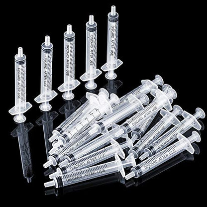 Frienda 20 Packs Large Plastic Syringe Measuring Syringe Tools Dispensing Multiple Uses (3 ml) - size: 3 ml