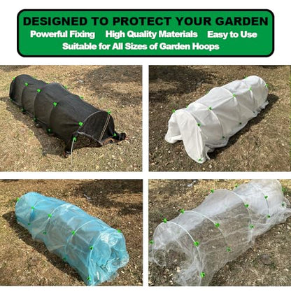 Greenhouse Clamps for 0.157-0.472inch Greenhouse Hoops(Fiberglass Support Hoops),Plant Support.for Fixing Plant Cover,Plastic Sheeting,Film Row Cover,Garden net.（30pcs) - style: for 0.157-0.472inch Fiberglass hoop(30pcs)