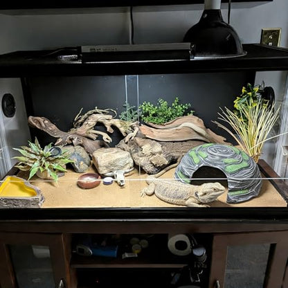 Extra Large Reptile Hide Resin Snake Hideout for Ball Pythons Reptile Hides and Caves Simulation Rock Terrarium Hideout for Habitat Lizard Leopard Gecko Bearded Dragon