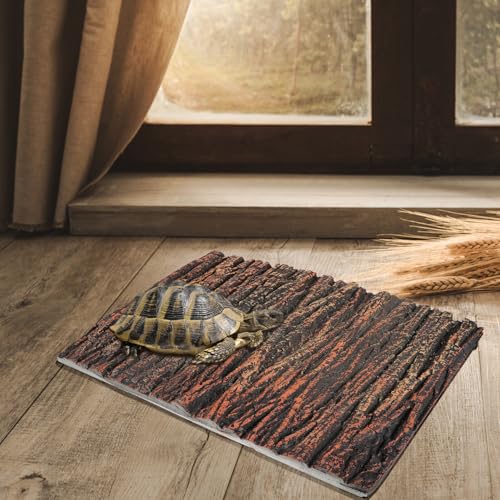 BESPORTBLE Aquarium Decorative Background Board Ultra-Thin 3D Simulated Oak Bark Landscape Panel for Turtle Tank Reptile Enclosure Terrarium Décor