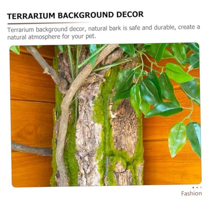 DOITOOL Reptile Bark Decor Climbing Platform for Lizards and Bearded Dragons Natural Cork Terrarium Background for Gecko Habitat Easy to Clean Safe Reptile Tank Decoration
