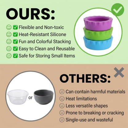 12 Pack Pangea Crested Gecko Food Dish, Reusable Small Reptile Feeding Dish, Water Bowl Gecko Tank Accessories for Hermit Crab Tarantula Isopods Snails Lizard(Silicone, 6 Colors)
