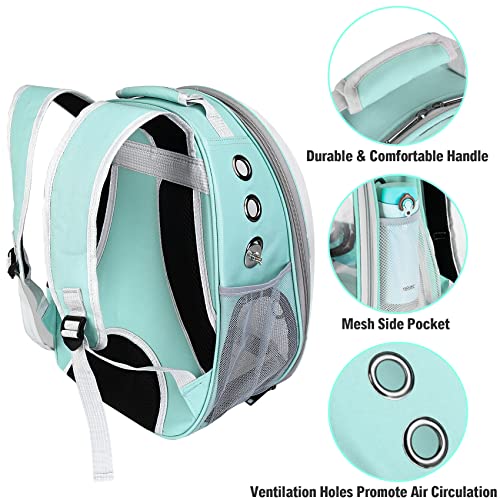 Bird Backpack, Bird Carrier Travel Cage with Perch, Portable Wildbird Carrier Bag, Parrot Parakeet Cockatiel Cage with Food Bowl & Stainless Steel Tray for Conures Budgie Canary Lovebirds Small Animal