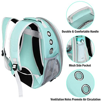 Bird Backpack, Bird Carrier Travel Cage with Perch, Portable Wildbird Carrier Bag, Parrot Parakeet Cockatiel Cage with Food Bowl & Stainless Steel Tray for Conures Budgie Canary Lovebirds Small Animal
