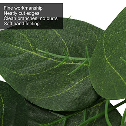 Pssopp Lifelike Plant Decorative Hanging Silk Terrarium Plant with Suction Cup for Reptile Rainforest Box Aquarium Landscape(NFF‑82)