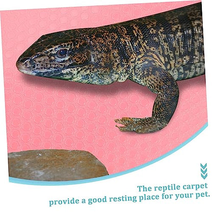 Reptile Carpet Substrate Mat for Terrarium Non-Adhesive Bedding for Bearded Dragon Leopard Gecko Snake Lizard Tank Accessories Durable and Easy to Clean Reptile Supplies