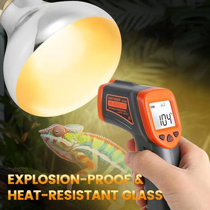 REPTITRIP 100W Reptile Heat Lamp, Full Spectrum UVA UVB Sun Light for Bearded Dragon Lizard Turtle