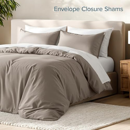 Bare Home Bedding Duvet Cover Extra Long Size - Premium 1800 Super Soft Collection - Lightweight, Cooling - Soft Breathable Bedding Duvet Cover (Twin/Twin XL, Khaki) - color: 11 - Khaki (No Comforter), size: Twin/Twin XL