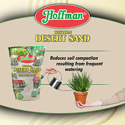 Hoffman Western Desert Sand Decorative Soil Cover for Potted or Bedded Plants, 2 Dry Quarts