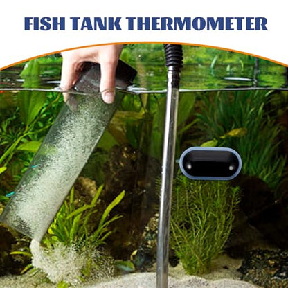 ARTIBETTER Digital Mini Aquarium Thermometer LED Electronic Temperature Gauge for Fish Tank with Suction Cup, High Precision Water Temp Measure Tool for Reptiles and Terrarium Monitoring