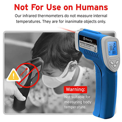 Etekcity Infrared Thermometer Laser Temperature Gun 1080, -58°F~ 1130°F for Meat Food Candy Pizza Oven, Heat Gun for Cooking, Kitchen, Fridge, Reptile, BBQ, HAVC, Adjustable Emissivity & Max Measure - color: Arctic Blue, style: Advanced
