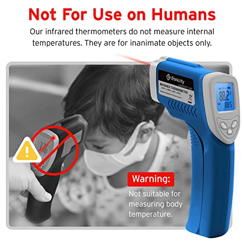 Etekcity Infrared Thermometer Laser Temperature Gun 1080, -58°F~ 1130°F for Meat Food Candy Pizza Oven, Heat Gun for Cooking, Kitchen, Fridge, Reptile, BBQ, HAVC, Adjustable Emissivity & Max Measure - color: Arctic Blue, style: Advanced