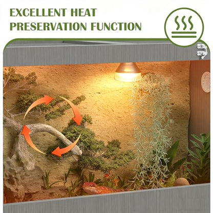 COCO DESIGN 45 Gallon Reptile Tank, Bearded Dragon Tank Reptile Enclosure with Mesh Top Fron, Integrated Sliding Lockable Doors with Storage Cabinet Large Habitat for Snake Tank Lizard Turtle