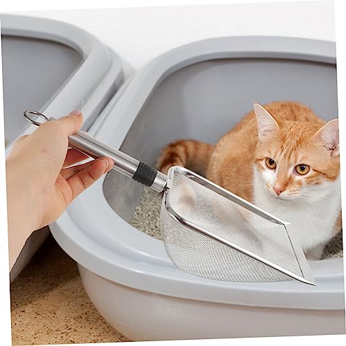 BESPORTBLE Metal Cat Litter Scoop Reptile Litter Shovel Comfortable Handle Deep Sifting Design for Easy Waste Cleanup Terrariums