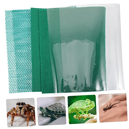VANZACK 1set Reptile Carpet Mat for Tortoise Habitat Washable Bedding for Reptiles Comfortable Terrarium Liner for Snakes Lizards and Climbing Pets