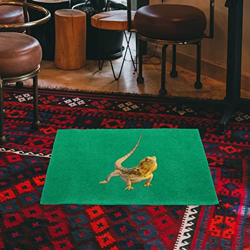 SUPVOX 2pcs Reptile Carpet Snake Bedding Tortoise House Supplies Washable Reptile Substrate Liner
