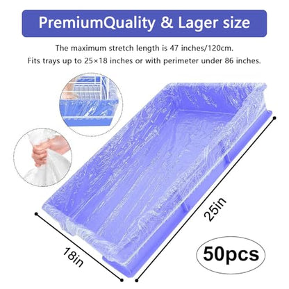 upcessory 50 pcs Disposable Cage Liners, Clear Plastic Rabbit Cage Liner Bag, Universal Toilet Film for Bunny, Hamster, Totoro, Hedgehog, Guinea Pig and Small Animals. - size: 50 count