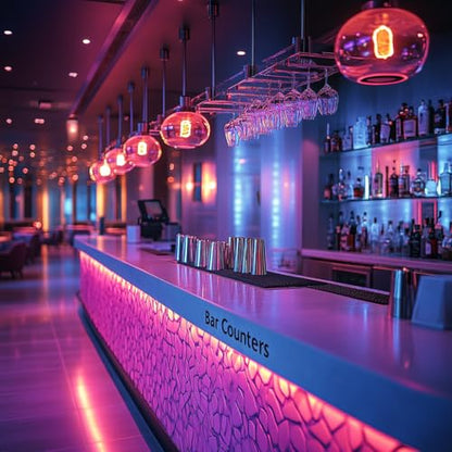 LED Strip Lights 24V COB Pink Dimmable LED Lighting 16.4ft (Kit) | Bright, Dotless High Density 7.2/m, 8mm Width Cuttable Flexible, Home DIY Commercial Decoration - color: Pink (Kit)