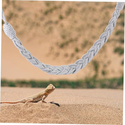 POPETPOP Crab Climbing Rope and Lizard Hammock for Reptile Habitats Sturdy Hanging Vines Decoration for Bearded Dragons and Crabs Space Efficient Climbing for Terrariums