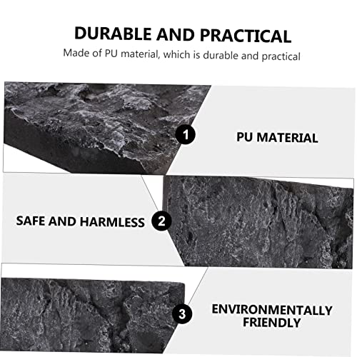 Mikikit 3D Reptile Tank Background Board Pu Material Turtle Habitat Decoration 17.7X11.8 Inch Aquarium Terrarium Wall Display - color: PU631