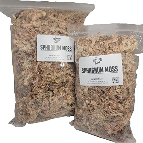 New Zealand Long Fiber Sphagnum Moss | 1Q & 1G | Low Dust | Humid Enclosures | Jumping Spiders | Isopods and Springtails 1 Gallon (110 Grams)