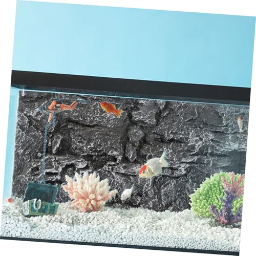 BESPORTBLE Aquarium Decor Reptile Tank Background 3D Fish Tank Background Board Snake Terrarium Decorative Stone