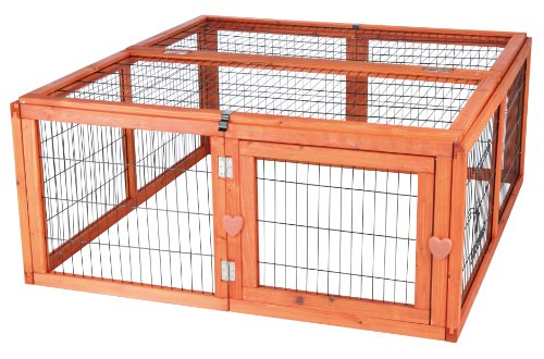 Outdoor Run with Mesh Cover (M) - size: 45.5"L x 42.8"W x 18.8"H