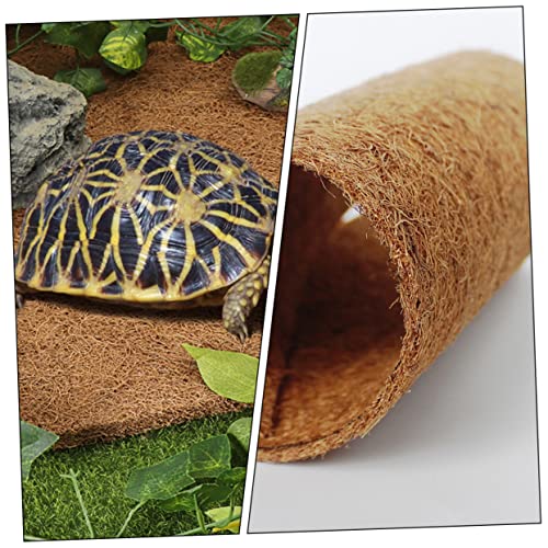 Reptile Carpet Natural Coconut Fiber Mat Washable Bedding Liner for Terrarium Use for Lizards Snakes and Tortoises Soft and Easy to Clean