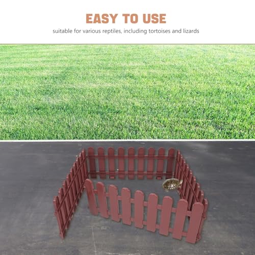 Yardwe 4pcs Tortoise Enclosure Durable Modular Pet Playpen Fencing for Outdoor Use Lightweight Design for Tortoises Lizards and Small Pets Lawn and Garden Spaces