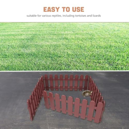Yardwe 4pcs Tortoise Enclosure Durable Modular Pet Playpen Fencing for Outdoor Use Lightweight Design for Tortoises Lizards and Small Pets Lawn and Garden Spaces