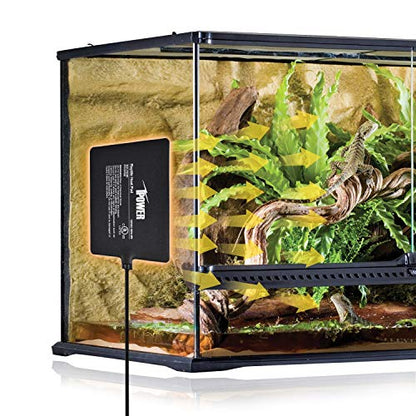 iPower 6 by 8-Inch 8 Watt Reptile Heat Pad Under Tank Terrarium Warmer Heat Mat for Small Animals - color: Black-1 Pack, size: 6" X 8", style: Heat Pad - New