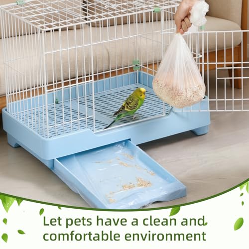 100 Pcs Disposable Bird Cage Liners 34"x22" Clear Plastic Parakeet Liner Bags, Universal Birdcage Liner Bags for Parakeets, Parrots, Finches, Canaries, Cockatiels, Bird Cage Accessories - size: 34 x 22 Inches
