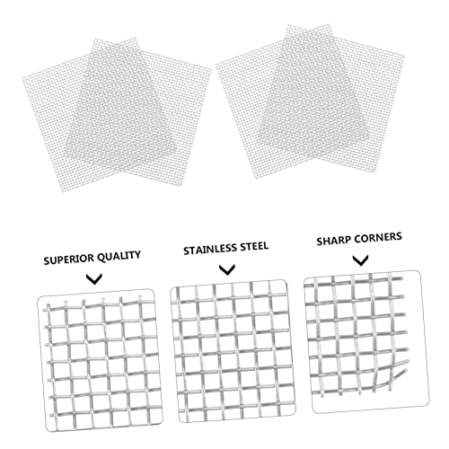 Homoyoyo 10pcs Aquarium Grass Fixed Net Stainless Steel Mesh Pad Water Grass Plant Decorations